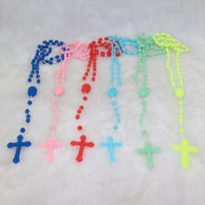 Factory Direct Sale Fashion Religion Plastic Rosary with Box (IO-cr342)